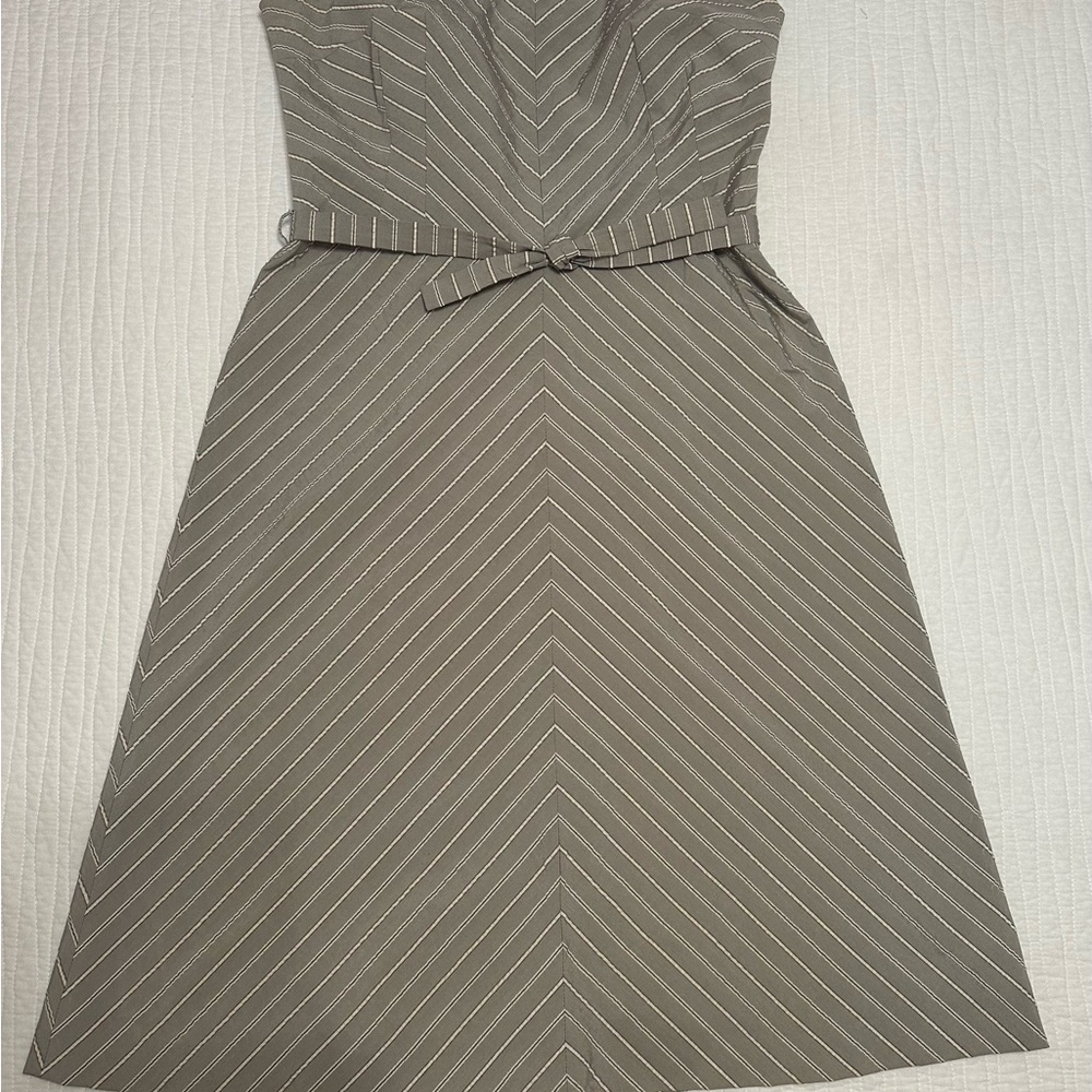 Piazza Sempione Strapless Chevron Dress